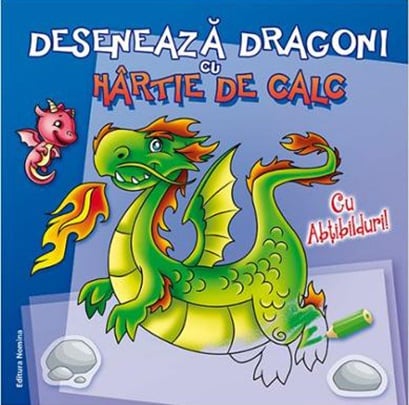 DESENEAZA DRAGONI CU HARTIE DE CALC