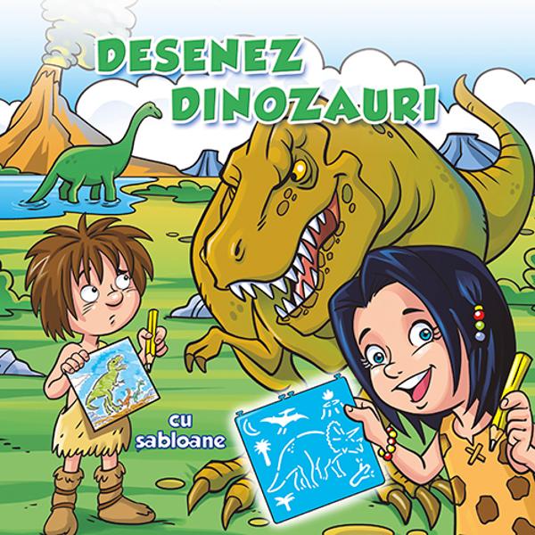 DESENEZ DINOZAURI CU SABLOANE